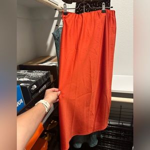 XS midi skirt in red never been worn